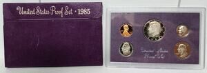 1985‑S U.S. Mint Proof Set • 5‑Coin Clad • Original Box • Brilliant Deep Proofs